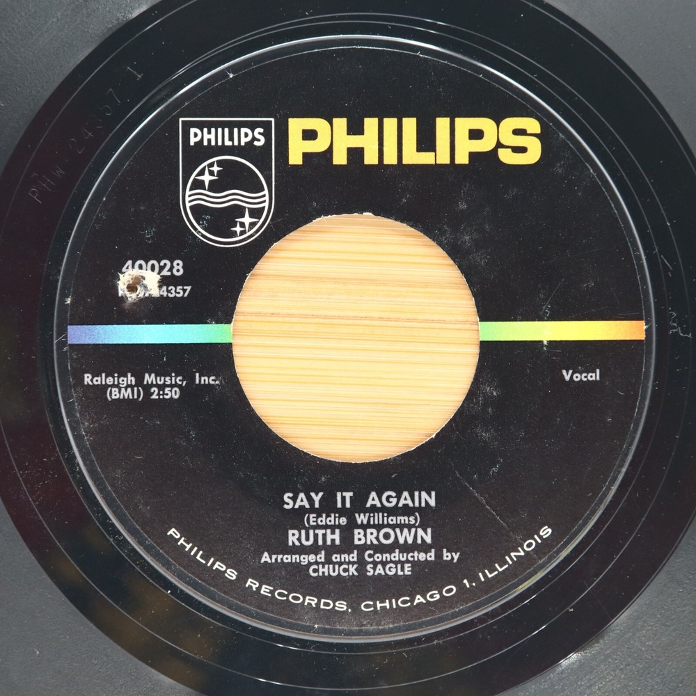 RUTH BROWN - SAY IT AGAIN / SHAKE A HAND - SOUL 45 PHILIPS